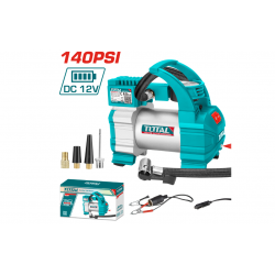 Компресор за гуми TOTAL, 35L/min, 12V, 140 PSI