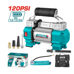Компресор за гуми TOTAL Industrial, 45L/min, 12V, 120 PSI