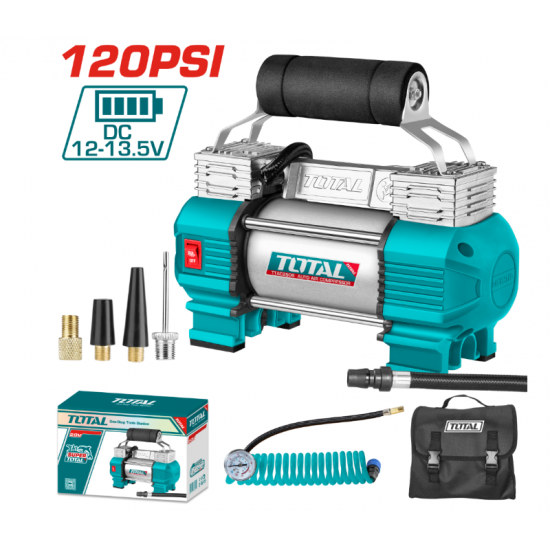Компресор за гуми TOTAL Industrial, 45L/min, 12V, 120 PSI