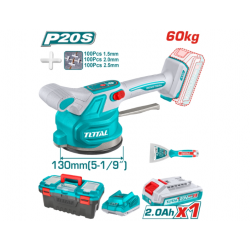 Акумулаторна вибрираща вендуза за плочки TOTAL INDUSTRIAL, 20 V, 1 x 2 Ah