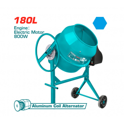 Електрическа бетонобъркачка TOTAL, 800 W, 180 L