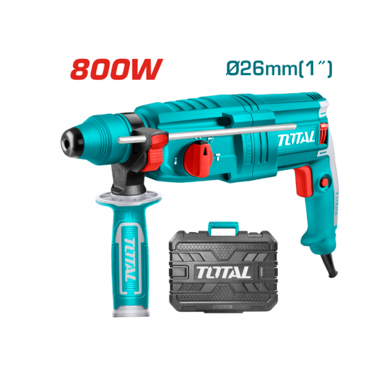 Електрически перфоратор TOTAL, куфар, SDS+, 800 W
