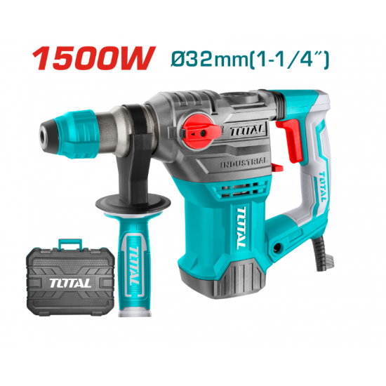 Електрически перфоратор TOTAL, куфар, SDS+, 1500 W