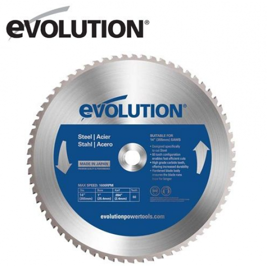Диск за рязане на стомана EVOLUTION 66TBLADE, 355 мм, 1450 rpm