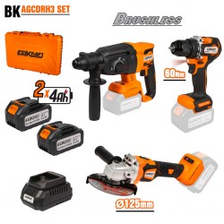 К-т Ъглошлайф бормашина перфоратор 18V2x4Ah куфар BK-AGCDRH3