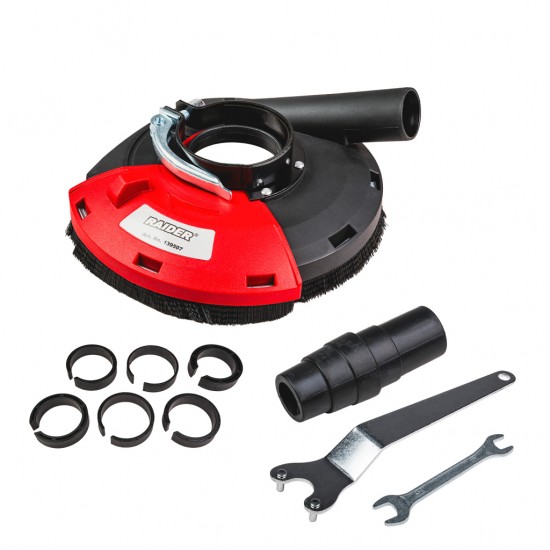 Предпазител за прахоулавяне за ъглошлайф 180mm с адаптери