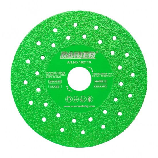 Диск диамантен за рязане на стъкло 125x22,23x30 мм RD-G02
