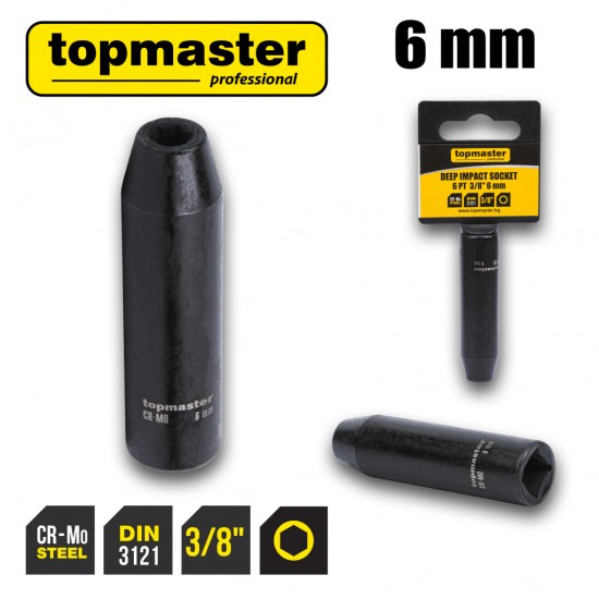 Вложка ударна удължена 6 стенна 3/8