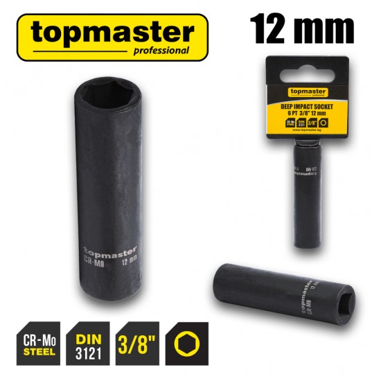 Вложка ударна удължена 6 стенна 3/8