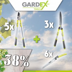 Промо пакет-GX- Ножици за храсти, клони и трион 5+3+6