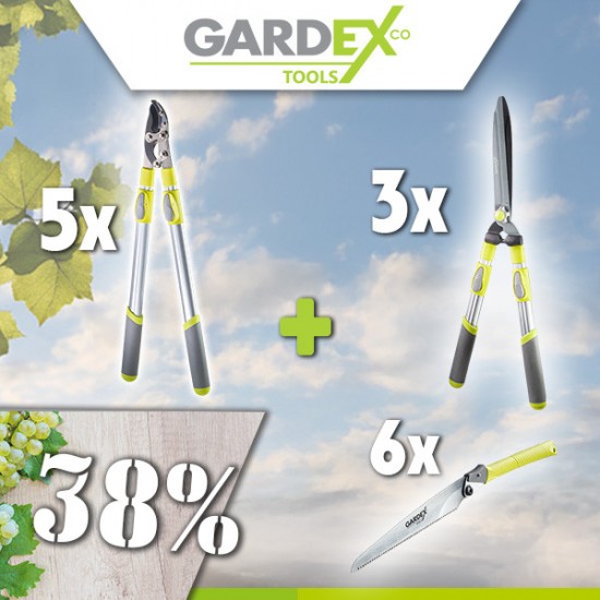 Промо пакет-GX- Ножици за храсти, клони и трион 5+3+6