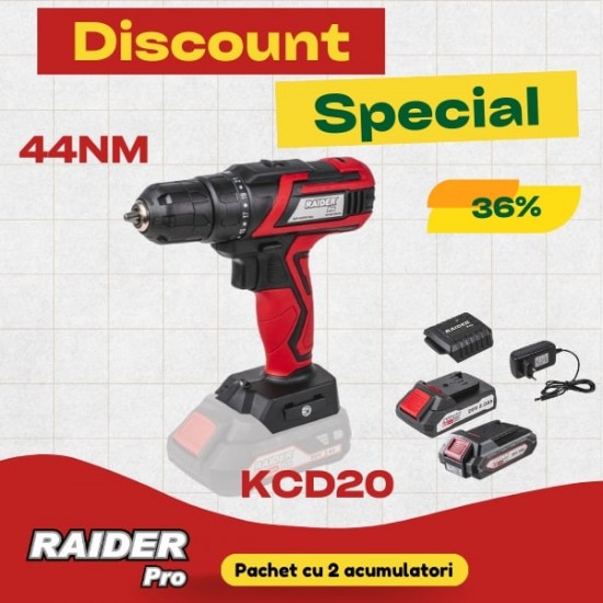Pachet promo - RDP-KCD20 & Set incarcator si 2 baterii 2Ah