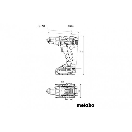 Бормашина акум. ударна 18V 60Nm METABO SB 18 2X2.0Ah Бормашина акум. ударна 18V 60Nm METABO SB 18 2X2.0Ah