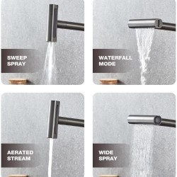 Смесител за плот AQUAFEAST с изтеглящ душ