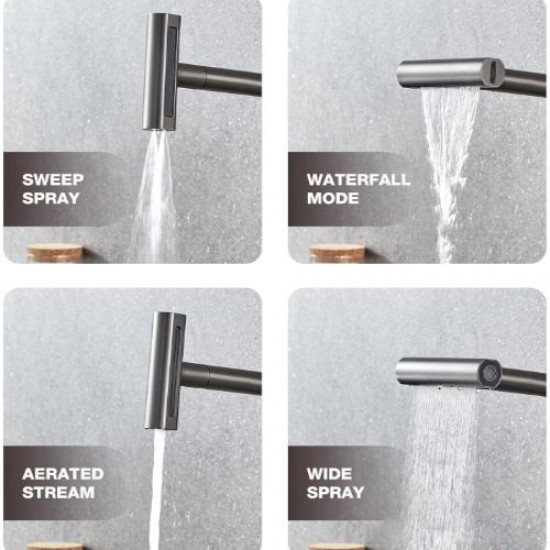 Смесител за плот AQUAFEAST с изтеглящ душ