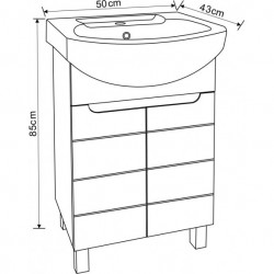 Мебел за баня PVC  ICP 5041 NEW