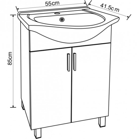 Мебели за баня ICP 5535 + 4255