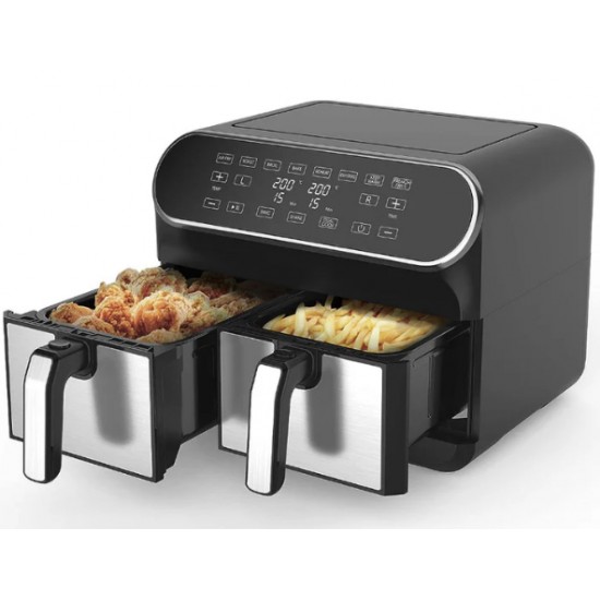 Двоен Airfryer XXL, 8l(2 x 4l), 1700W, 30°C - 200°C JUST PERFECTO JP 1980 BS