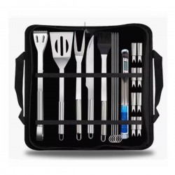 Комплект аксесоари за барбекю в калъф Ziel Grill, 18 части 