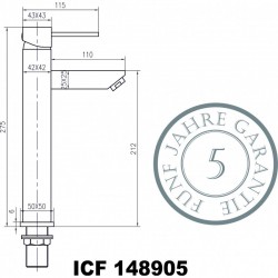 Смесители » Куарто »  ICF 148905 C