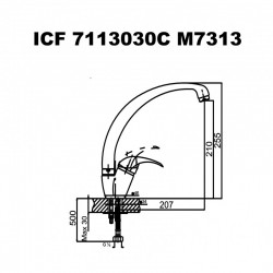 Смесители »    "Оливия " »  ICF 7113030C M7313