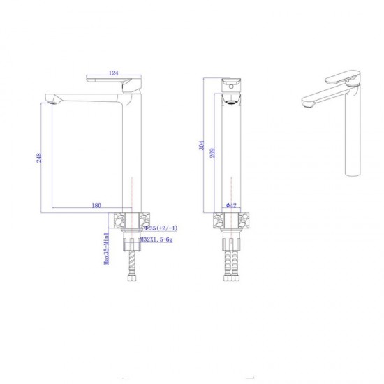 Смесител Верона ICF 111321 BRUSH ROSE GOLD висок