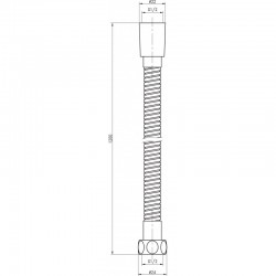 Шлаух за душ ICD  120 BRUSH GOLD