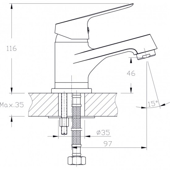 Месингов смесител LINNI ICF 1452152