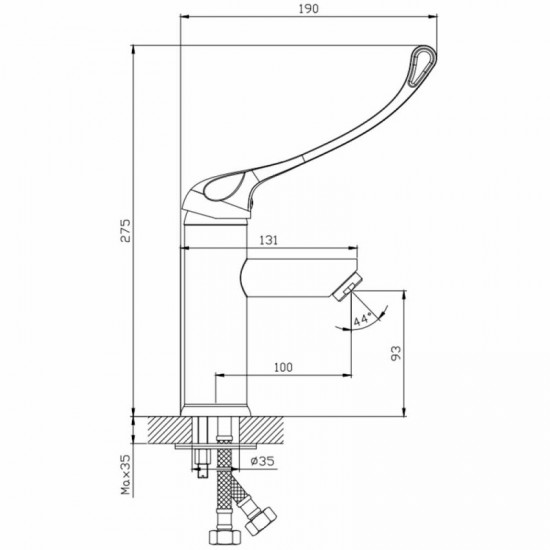 EASY MOTION LINE МЕСИНГОВ СМЕСИТЕЛ 1579216C