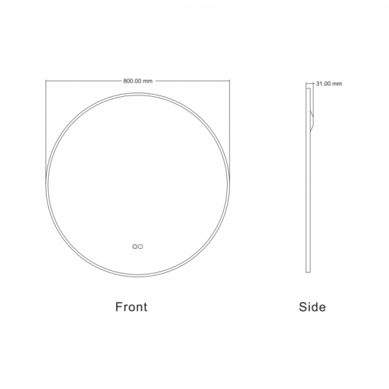 LED ОГЛЕДАЛО 1855/80 SATIN