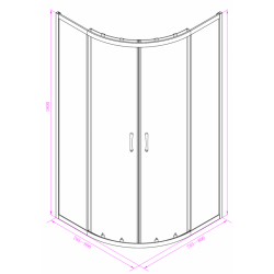 Душ кабина » ICS 285 TS NEW 80*80 EASY ASSEMBLE