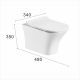 Конзолна тоалетна чиния ICC 3435W SLIM