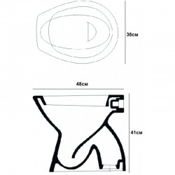 Тоaлетна чиния  ICC  4836 RIMLESS