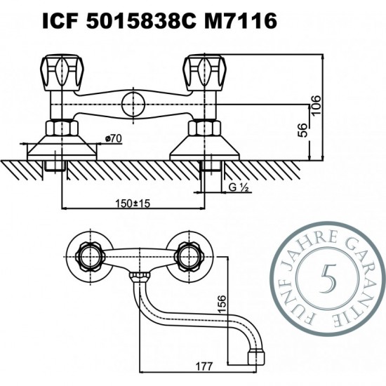 Смесители » КЛИЕР  » ICF 5015838C M7116