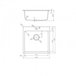 Гранитна мивка ICGS 5050 SAND