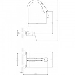 Месингов cмесител LINNI ICF 5108152B 7789