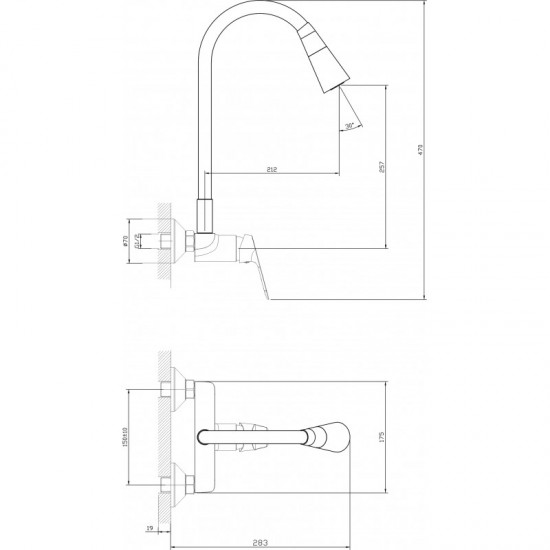 Месингов cмесител LINNI ICF 5108152B 7789
