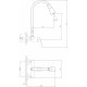 Месингов cмесител LINNI ICF 5108152B 7789