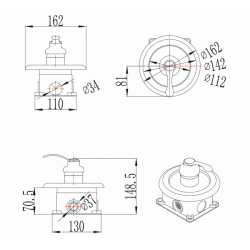 Месингов смесител за вграждане ICF 554015-1G