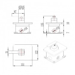 Месингов смесител за вграждане ICF 5541711 1 EASY BOX