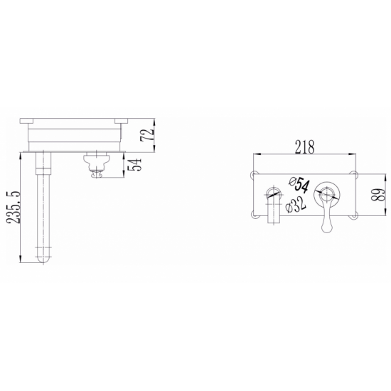 Месингов смесител за вграждане ICF 5545311