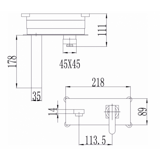 Месингов смесител за вграждане ICF 5546111B