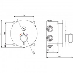 Месингов смесител за вграждане ICF 595027B