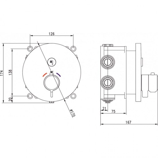 Месингов смесител за вграждане ICF 595027B
