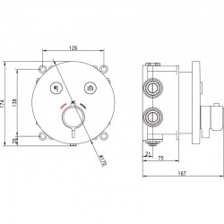 Месингов смесител за вграждане ICF 595028C