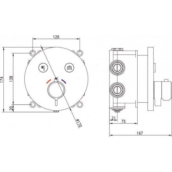 Месингов смесител за вграждане ICF 595028C