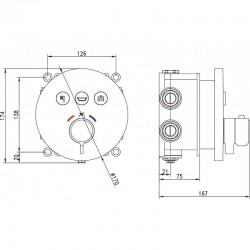 Месингов смесител за вграждане ICF 595029C