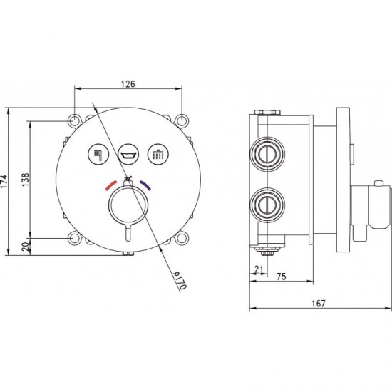 Месингов смесител за вграждане ICF 595029C