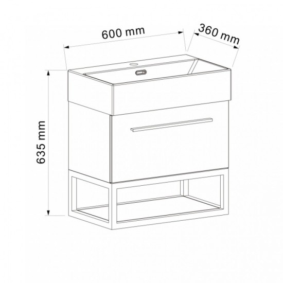 PVC ШКАФ COMPACT 5950 + УМИВАЛНИК 6036MB
