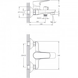 Месингов Смесител »  ДОУВЪР  ICF 6001007